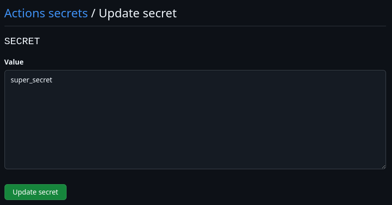 rename secret